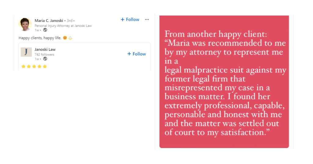 attorney thought leadership on LinkedIn