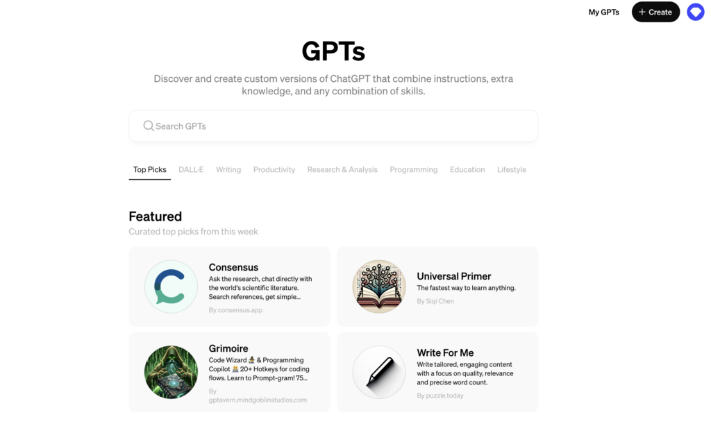 how to create custom GPT