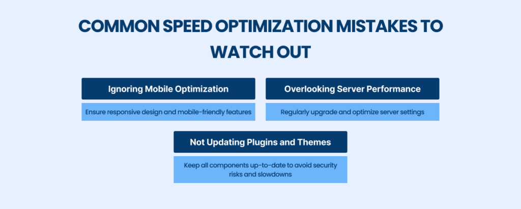 Speed optimization mistakes to avoid