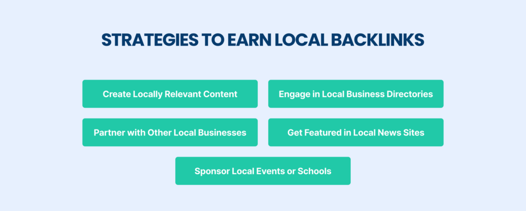 Strategies to earn local backlinks