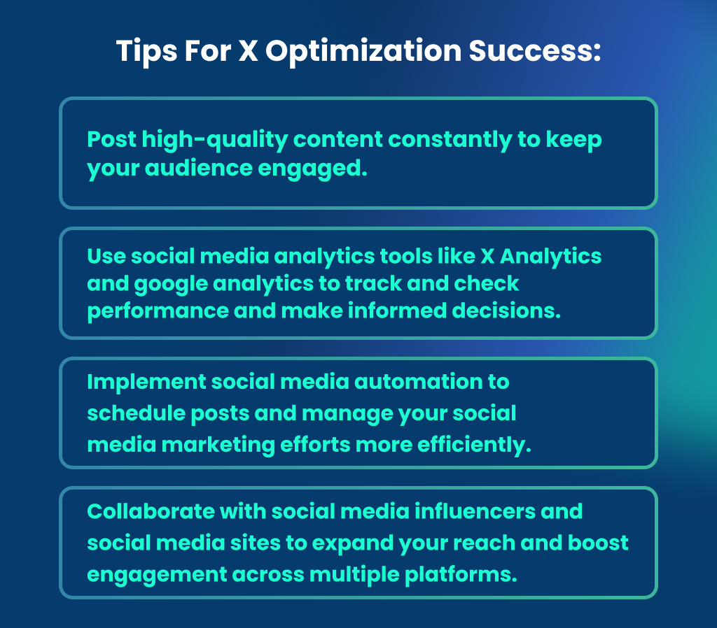 tips for X optimization