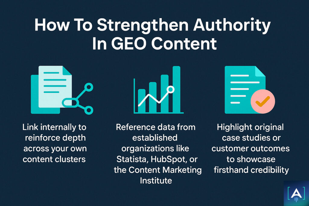 How to strengthen authority in GEO Content