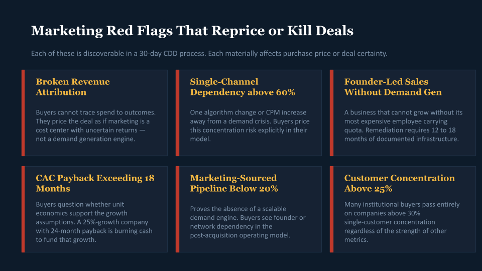 Marketing Red Flags That Reprice or Kill Deals
