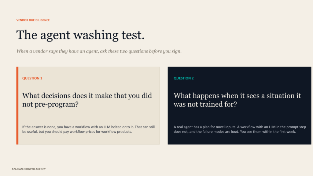 The agent washing test